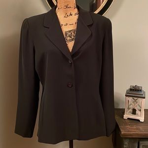 Retro Paul Harris Design black jacket with shoulder pads. Size 8, see below.
